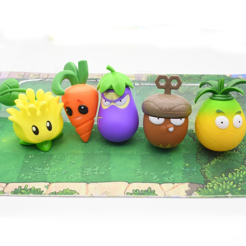 PLANTS VS ZOMBIES 2 Toys Full Set Auberninja Eggplant Acorn