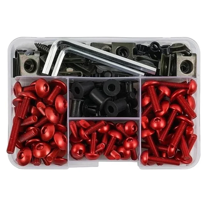 Motorcycle Fairing Fasteners Kit – 190-Piece Body Screws Set