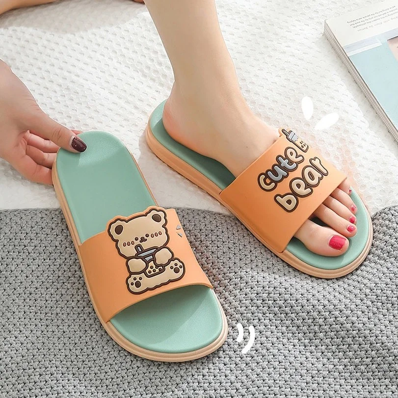 

Home Slipper Women Sandals Teddy Bear Cloud Summer Indoor Slides Soft Sole Non Slip Men Male Female Flip Flops Flat Shoes Ladies