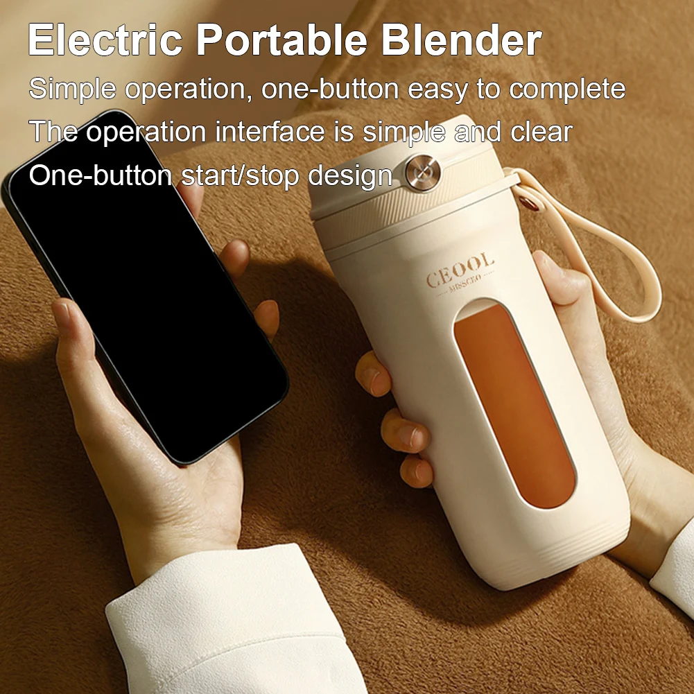 350ML Electric Portable Blender Juicer Fruit Mixers 3.7V/7.4V USB Charging Smoothie Juicer Cup Squeezer Juice Maker Detachable 2