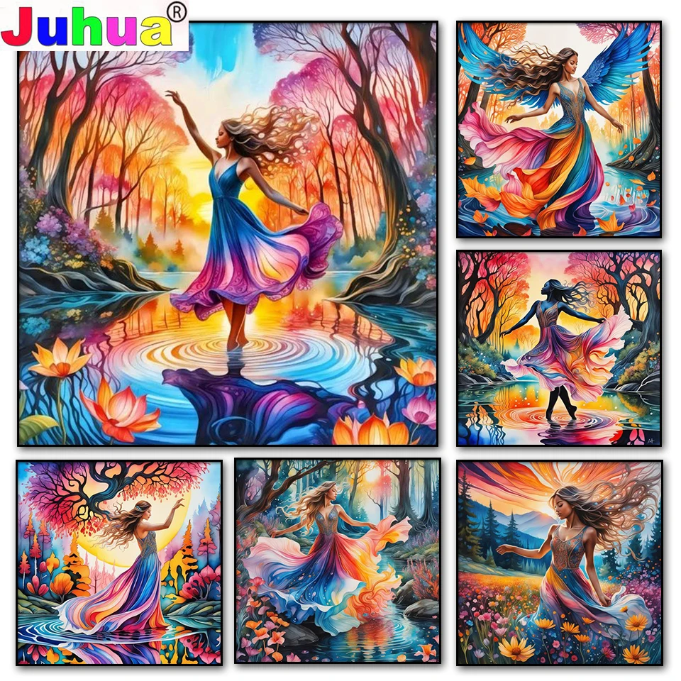 

Fantasy beauty forest dancing DIY Diamond Painting New 2024 Diamond Embroidery Mosaic Jewelry cross stitch Girl Home Decor
