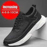 PDEP Summer Height Increasing Shoes for Men Mesh Breathable Invisible Inner Lift 8CM Soft Casual Sport Sneakers Sapatos 1