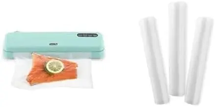 

Vacuum Sealer for Food Storage and Sous Vide, Perfect for Preserving Fresh Ingredients, Single Use & Reusable Bags and Cutte Pla