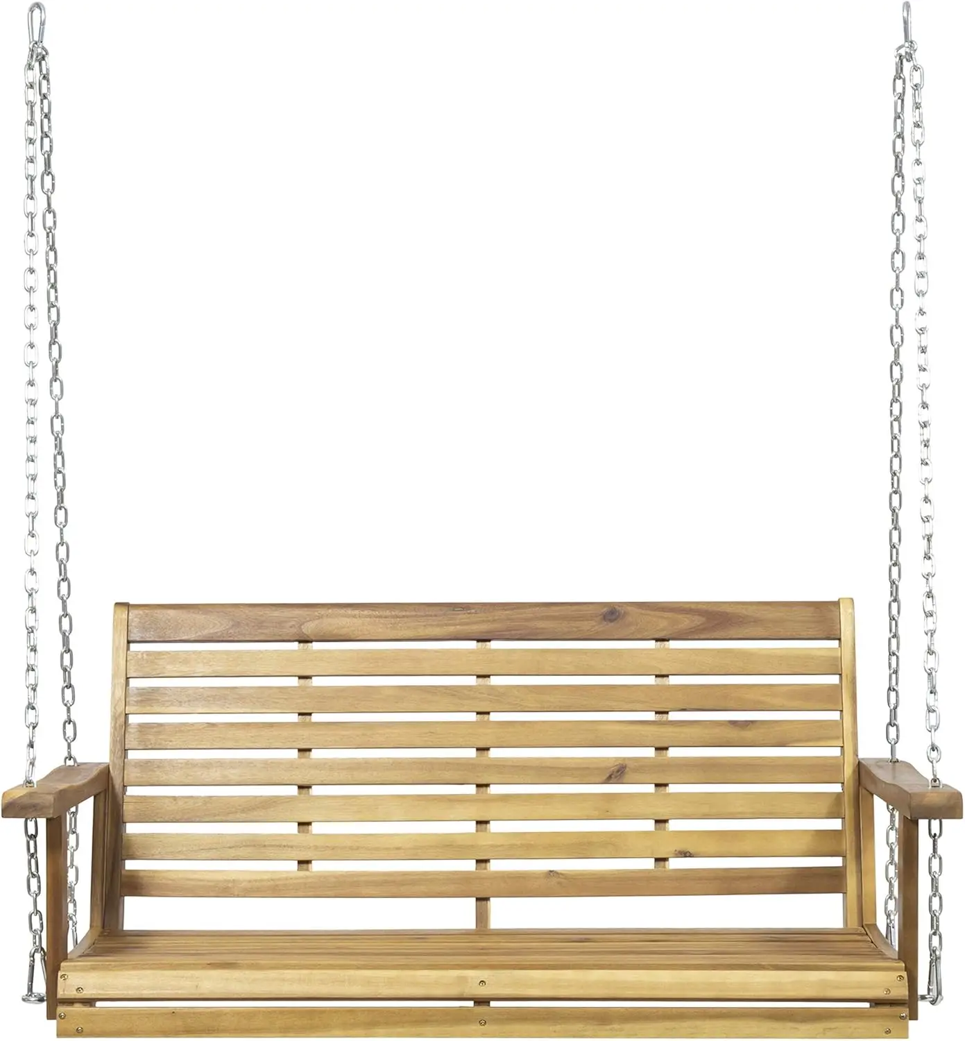 

Outdoor Aacia Wood Porch Swing, Teak