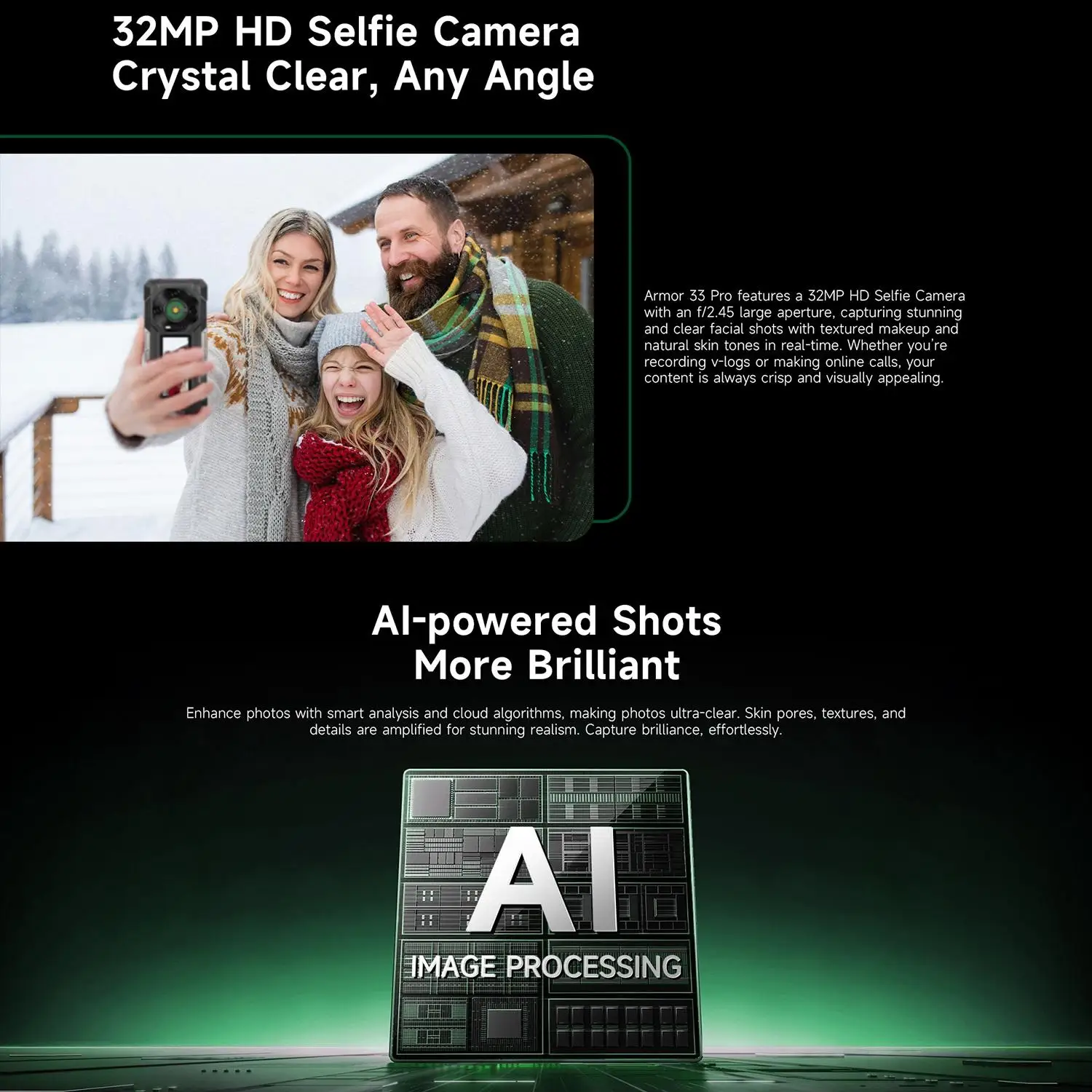 Ulefone Armor 33 Pro Rugged Phone 5G Dual Screen 6.95" 120Hz 16GB+512GB 25500mAh Battery 66W 64MP Night Vision NFC Smartphone
