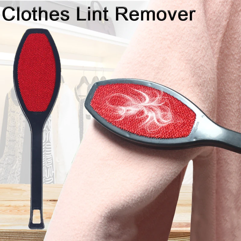 

Double Sided Clothes Lint Remover Static Fabric Shaver Carpet Woolen Coat Clothes Fluff Cleaning Brush Dust Remover Long Handle