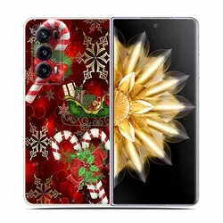 Cover posteriore in plastica dura trasparente per Natale - Design cartoon per Honor Magic V2