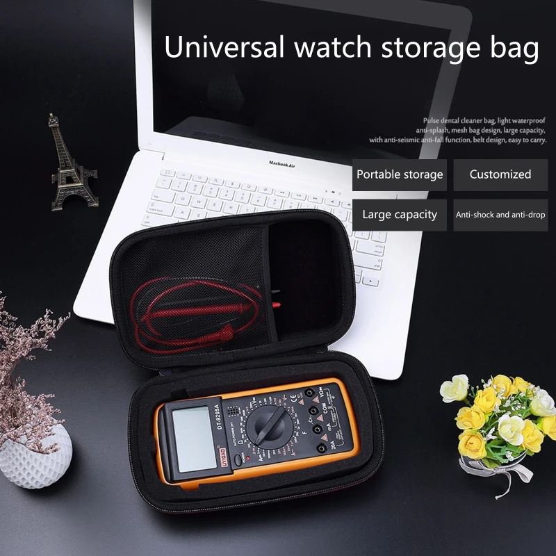 Digital Multimeters Storage Organizer Bag Hard Case Replacement Protective Travel Storage Bag Fitting for F117C/F115C A0KF