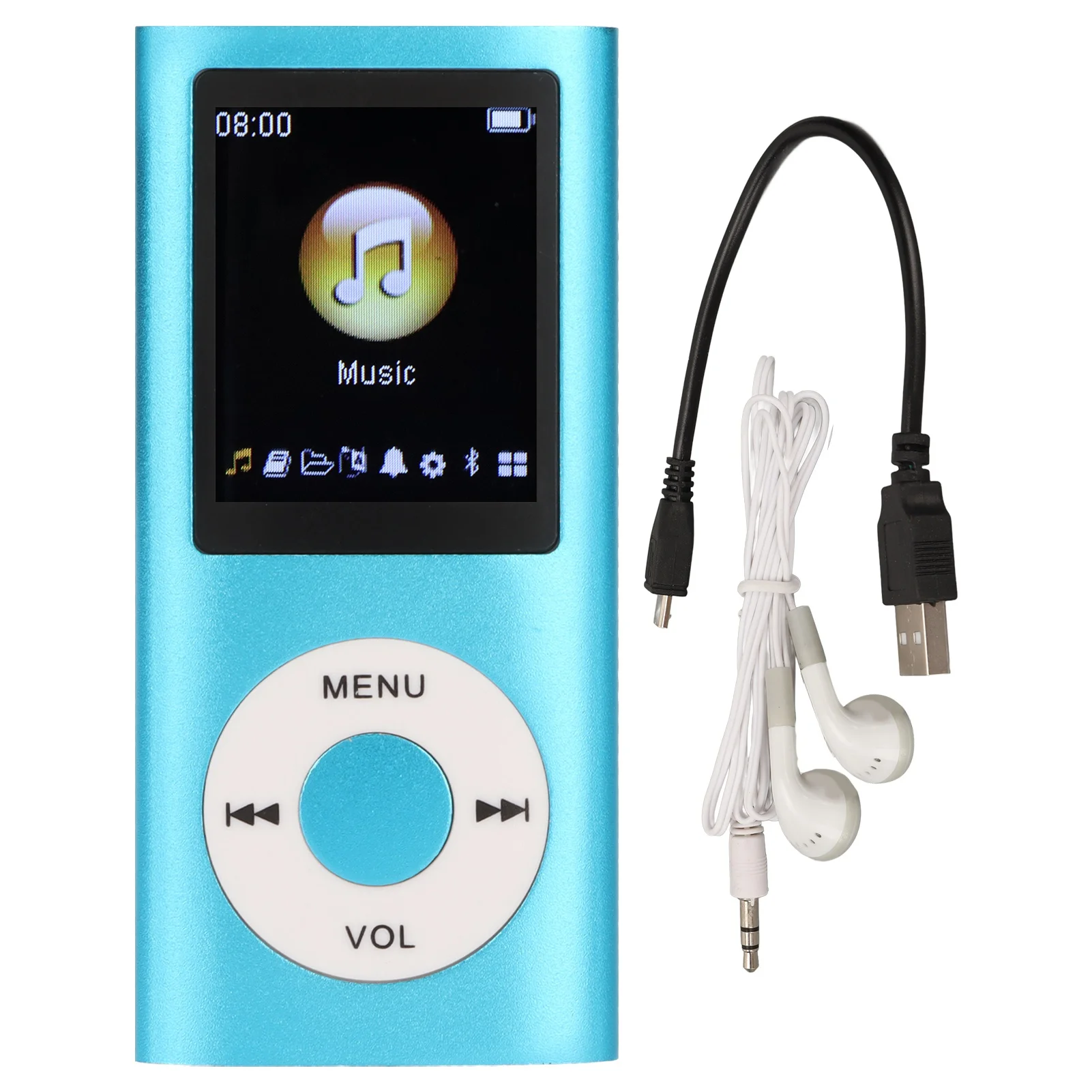 Slim Portable MP3 Music Player with 1.8 Inch LCD Screen and Multifunctional Features