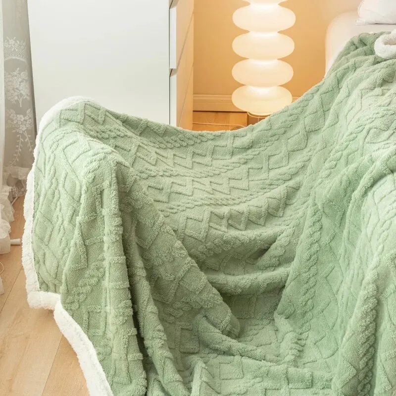 A Tapestry Blanket Tafurong Blanket Lamb Wool Blanket Thickened Warm Leisure Blanket Office Nap Blanket BEST SELLERS