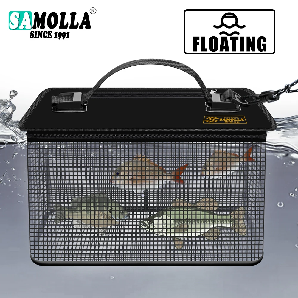 SAMOLLA Fishing Protection Live Fish Bucket Box Portable Quick Drying Bucket