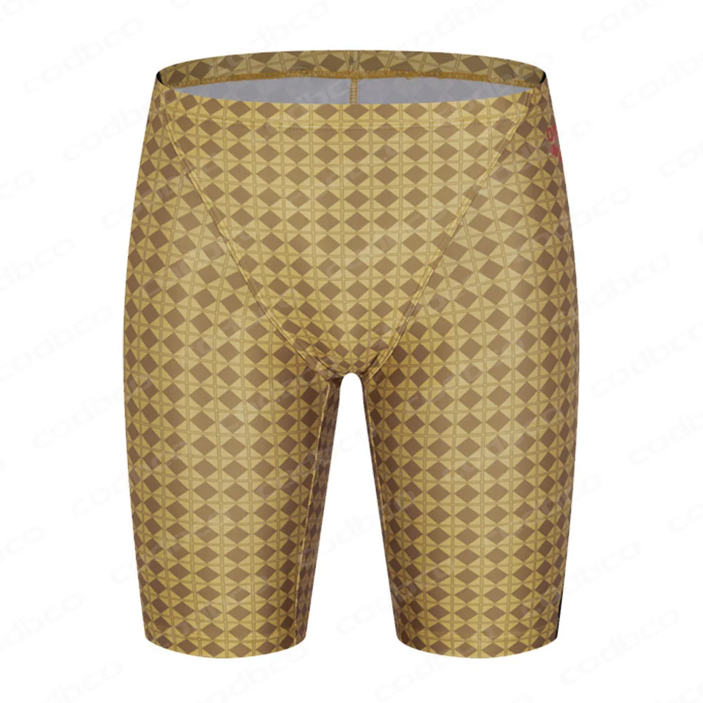 Summer Men's Swim Jammer Swimsuit Swimming Trunks Shorts Beach Tights Swim Pants Quick Dry Sports Running Surfing Diving Shorts