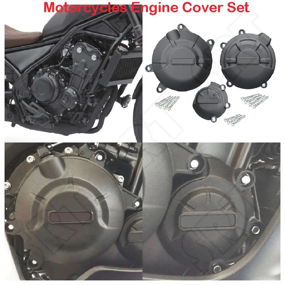 

Fits for Honda CMX 500 Rebel CMX500 ABS 2019 2020 2021 2022 2023 Motorcycle Engine Cover Set Stator Case Protection Guards Kits