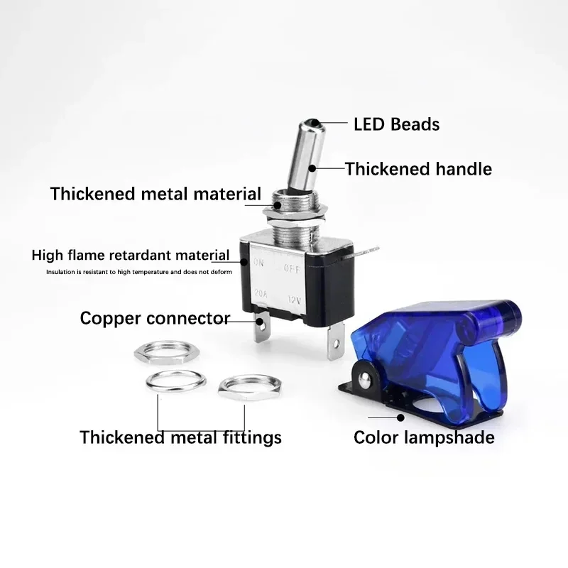 SPST  Ŀ ġ , ȣ Ŀ , ڵ ڵ Ŀ, LED , 5 Ʈ, 20 Ʈ, 12V, 20A