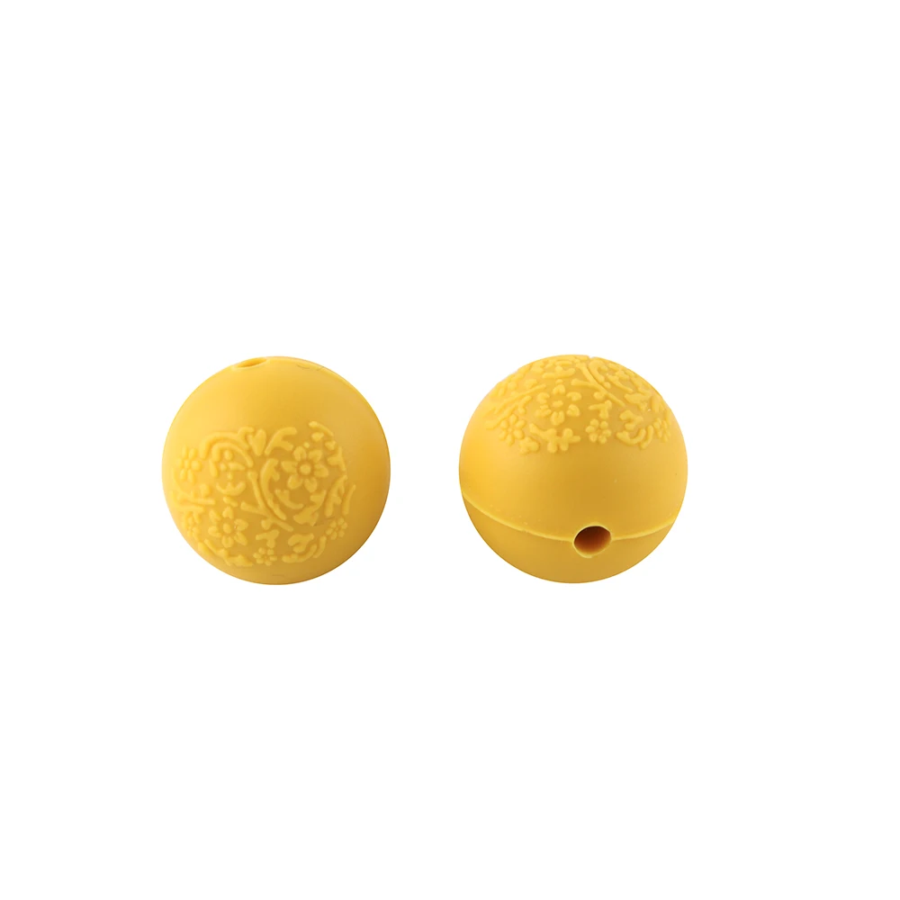 Set of 10 Embossed Silicone Craft Balls - 15mm