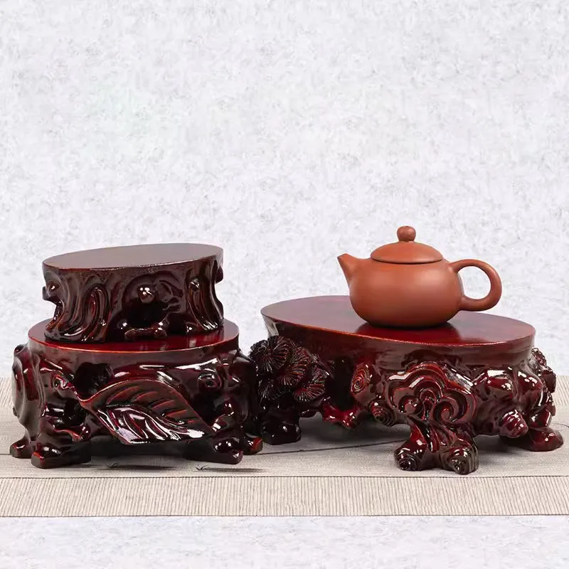 Solid Wood Root Carving Base, Stone Flower Pot, Buddha Statue, Jade, Fish Tank, Vase Decoration, Wooden Base Bracket