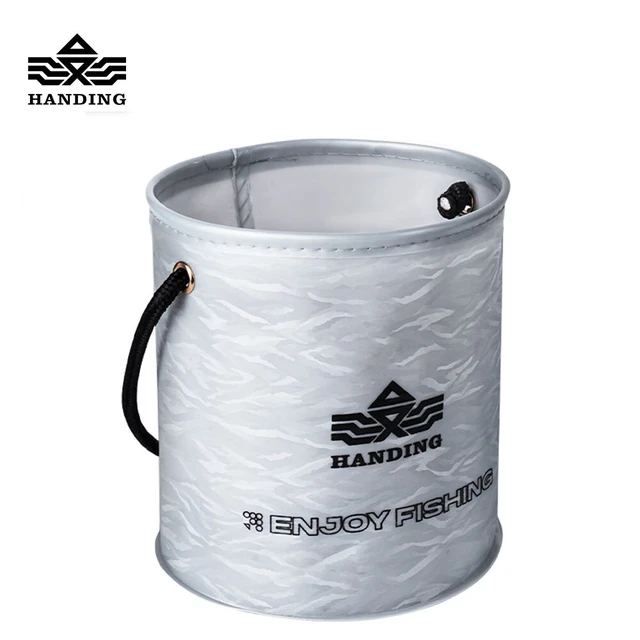 HANDING Fishing Bucket Portable 5L/10L Fishing Water Pail for Camping  Traveling Hiking Fishing Boating Fish