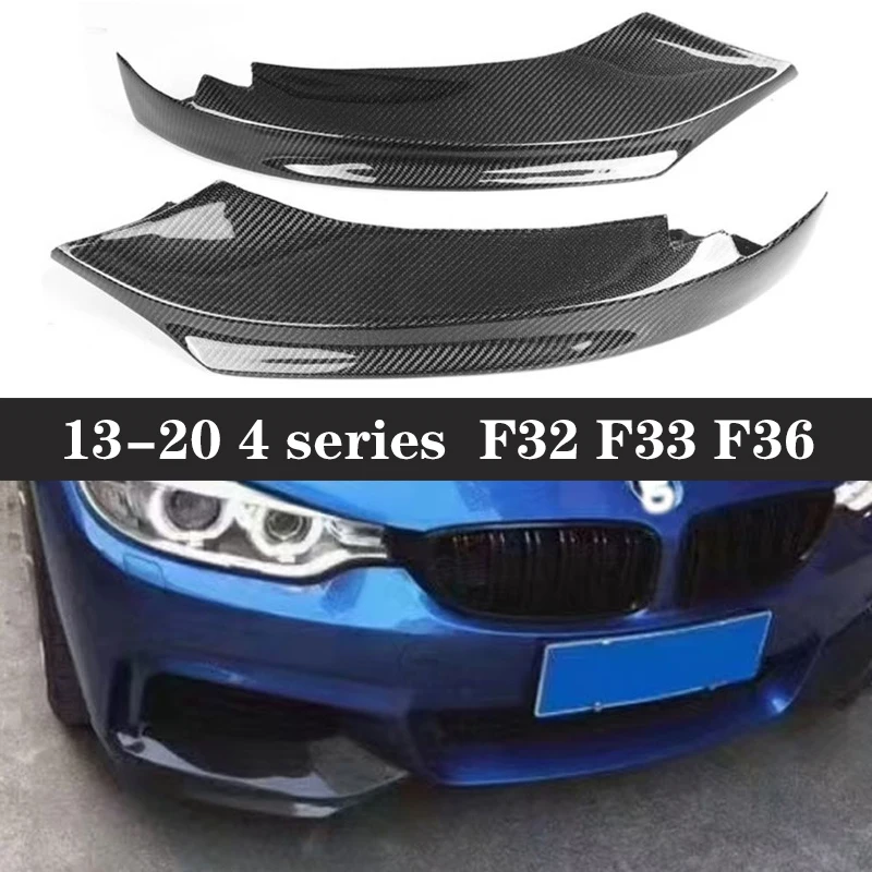 

For BMW 4 series F32 F33 F36 420 430 440 Carbon Fiber wrap angle Car Front Bumper Splitter Corner Trim Cover Front Chin Body Kit