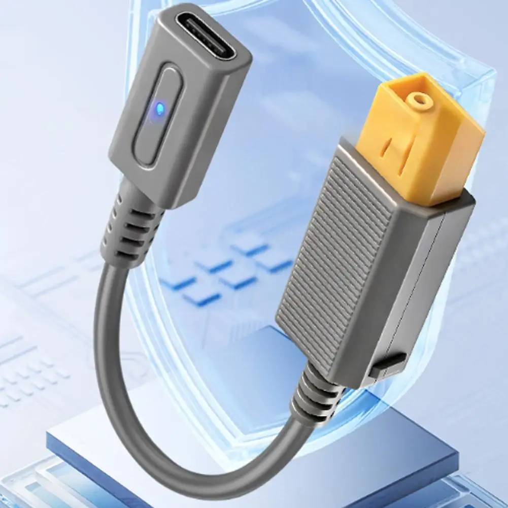 타입-C to Wii U 충전 어댑터 케이블, 45W PD 고속 충전 컨버터(LED 표시등 포함), Wii U 콘솔용 12cm 짧은 케이블