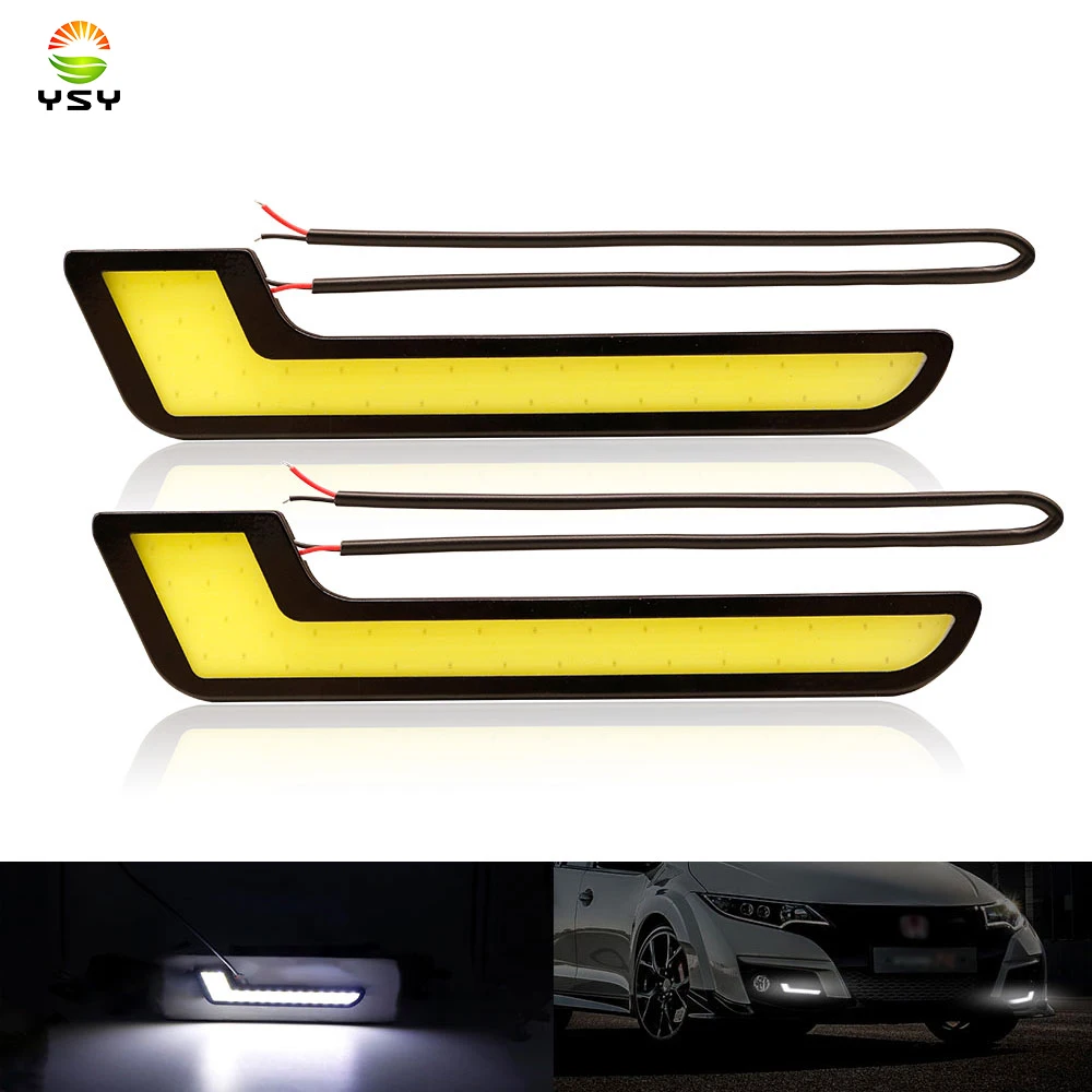 

2Pcs Super Bright L-Shape COB DRL LED Daytime Running Light for Car Offroad SUV Auto LED External Driving Fog Lamp Car Light