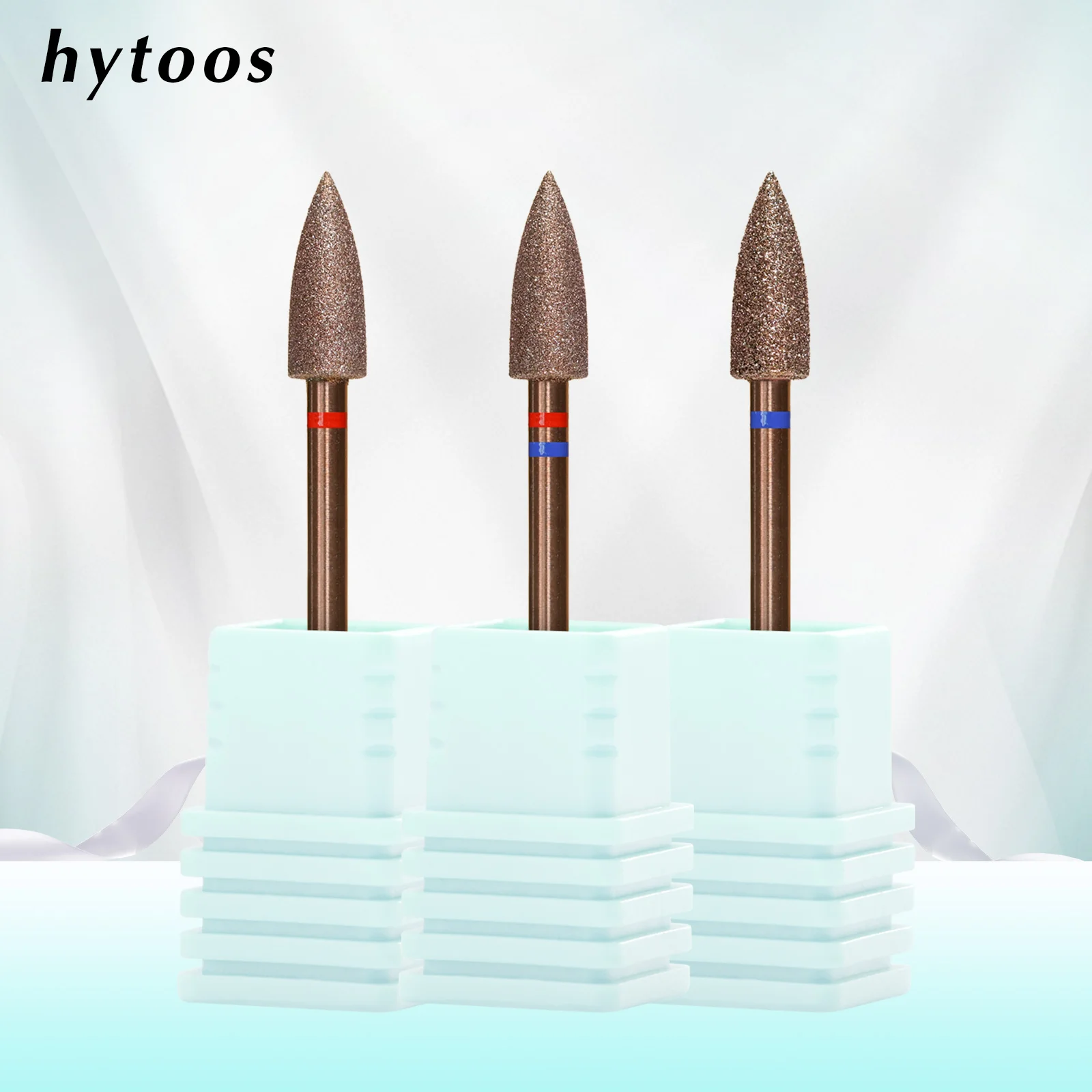 HYTOOS 구리 코팅 다이아몬드 큐티클 클린 네일 드릴 비트 대형 콘형 각질 제거기 러시안 프렙 도구 (매니큐어 기술자용)
