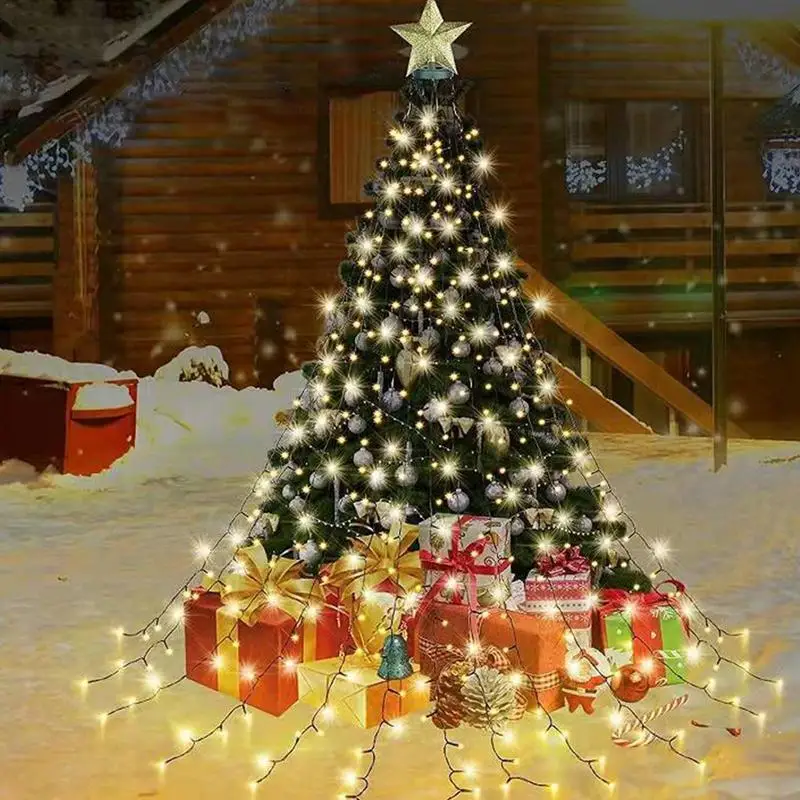 

Christmas Tree Lights Indoor LED Lights With 10 Lighting Modes IP55 Waterproof Christmas Tree String Lights For Patio Garden