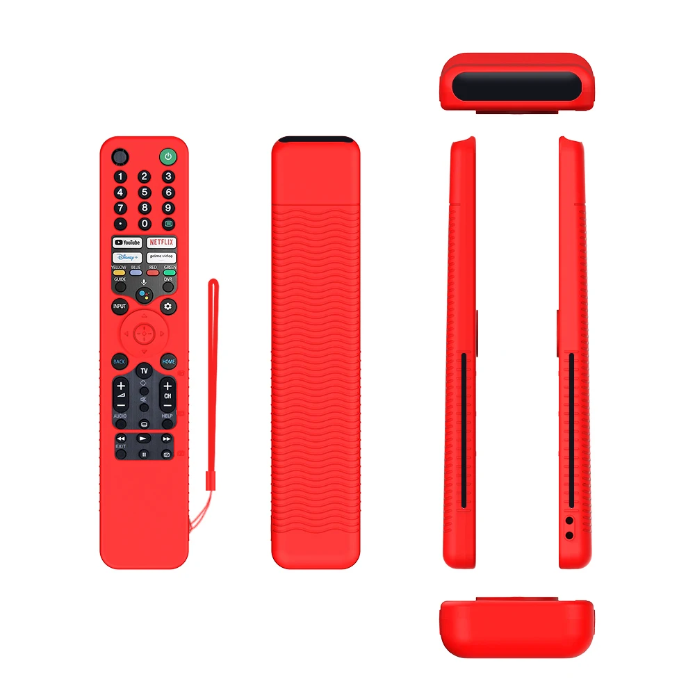 Silicone Protective Cover Shockproof Protective Skin Sleeve Waterproof with Lanyard for Sony RMF-TX520U MG3-TX520U Voice Remote 4