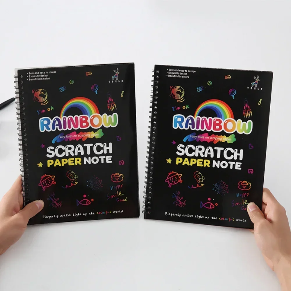 

Kids Montessori Toys Scratch Art Drawing Graffiti Book Rainbow Scratch-off Paper Set DIY Art Painting Toy Child Educational Toys