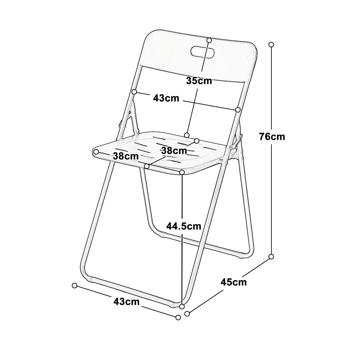 3-teiliges klappbares Bistro-Set für den Außenbereich, E-beschichtet, 2 Stühle und 1 Tisch, wetterbeständig, weiß – Detail 15