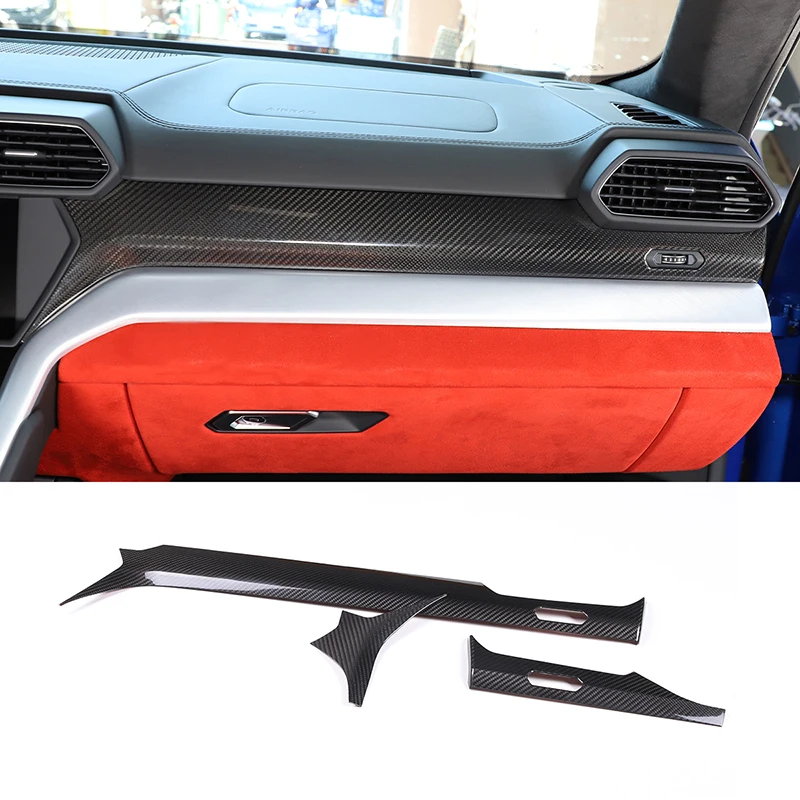 

For 2018-2021 Lamborghini URUS real carbon fiber style car styling car dashboard co-pilot trim panel sticker car parts LHD