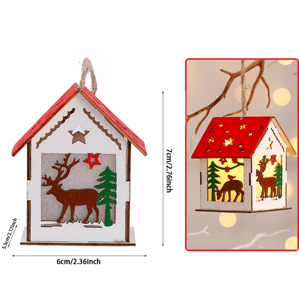 Casette Natalizie Luminose LED, 3 Pezzi - Villaggio Bianco Decorativo Con Luci Calde Per Interni