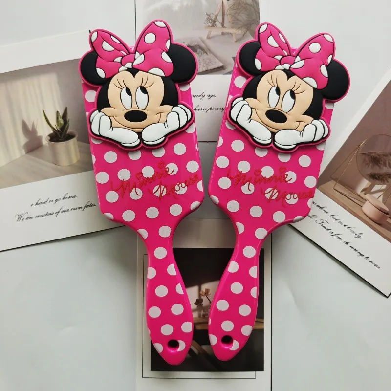 ديزني ميني ماوس وسادة هوائية أمشاط الكرتون شخصيات كرتونية بقعة تدليك مشط فرشاة شعر تصفيف الشعر أداة العناية بالشعر الفتيات الهدايا