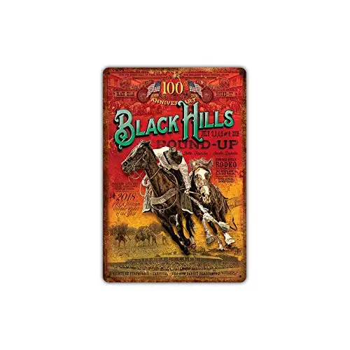 Оловянная вывеска Mora color west Cowboy Black Hills винтажный металлический декор для паба