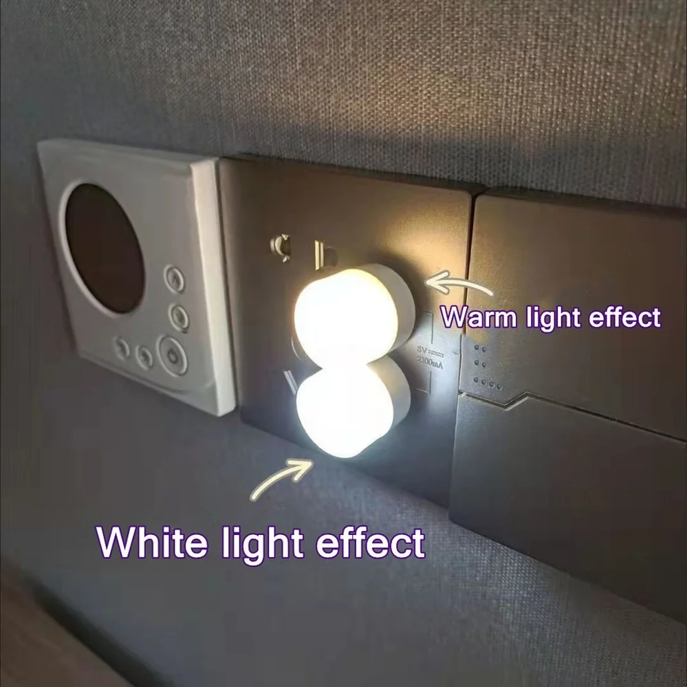 5V USB Plug Lamp LED Eye Protection Reading Light 3/2/1PCS