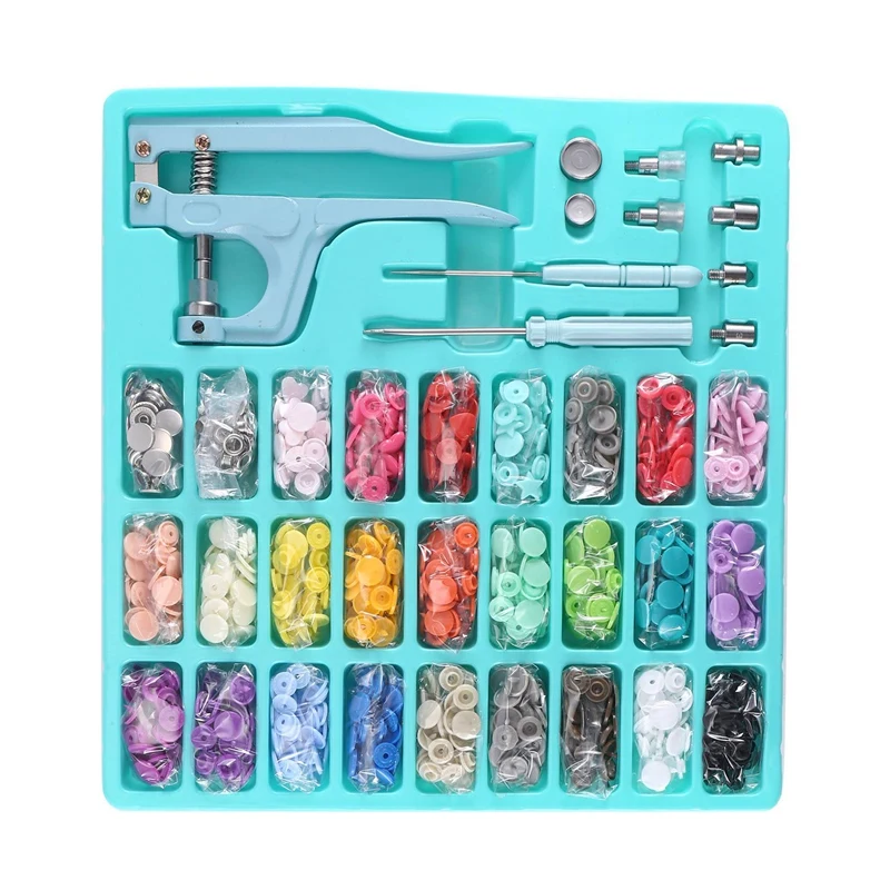 

Пластиковые и металлические кнопки ABSF T5 с набором заклепок, красочные круглые, с металлическими заклепками для шитья одежды, нагрудников