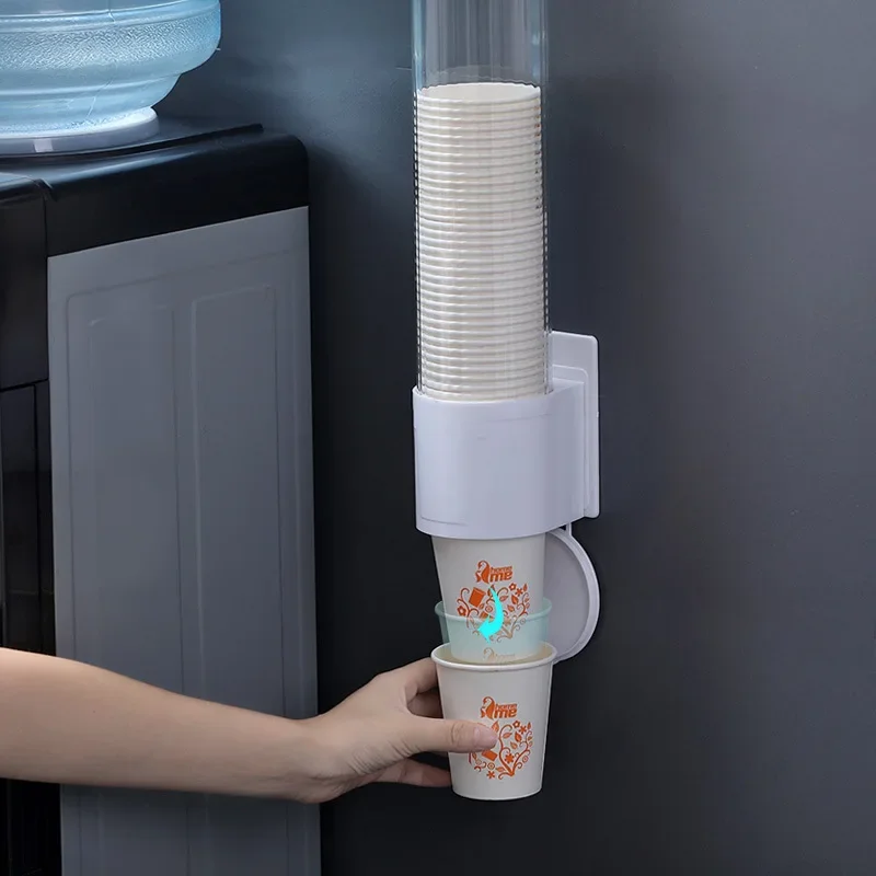 Water Dispenser Paper Cup Holder Disposable Paper Cup Plastic Dispenser Automatic Divider Household Convenience paper cup dispenser