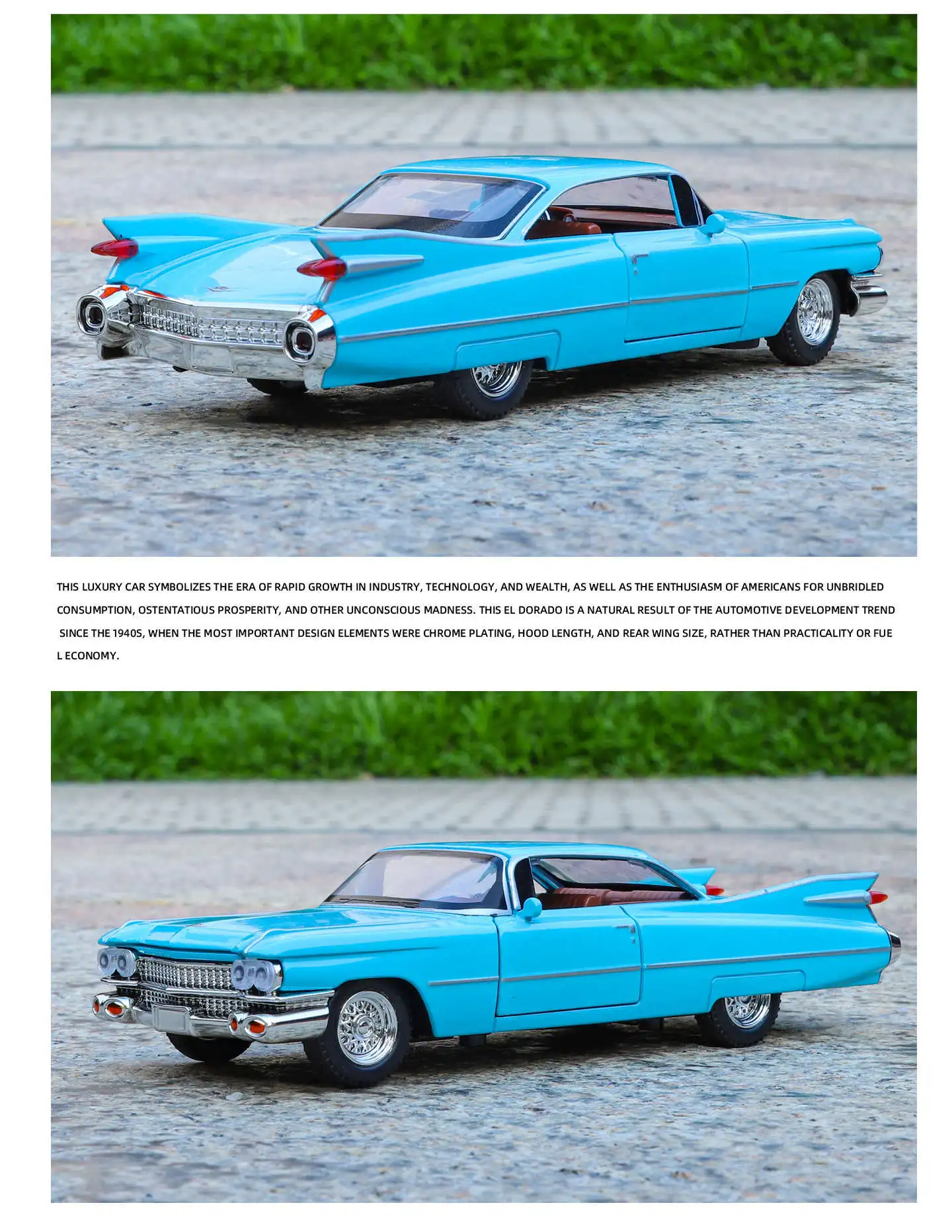 1:32 Cadillac Eldorado Biarritz Classic Car Model with Sound and