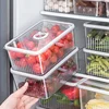 Transparent Fridge Organizer Food Storage Containers Fresh Vegetable Fruit Baskets Refrigerator Storage Box Kitchen Organizer 1