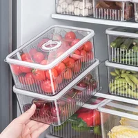 Transparent Fridge Organizer Food Storage Containers Fresh Vegetable Fruit Baskets Refrigerator Storage Box Kitchen Organizer 1