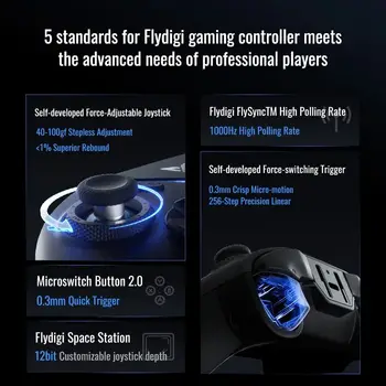 Flydigi Vader 4 Pro Gaming Controller, Force-switchable Tirgger Support, For PC/NS/Mobile/TV Box, PC Gamer PS Cloud Game Gamepad 2