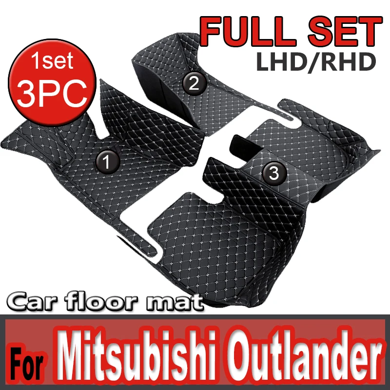 

Hybrid Vehicle Car Mats For Mitsubishi Outlander PHEV GN 2022~2023 5seat Leather Pad Car Floor Mats Tapis De Sol Car Accessories