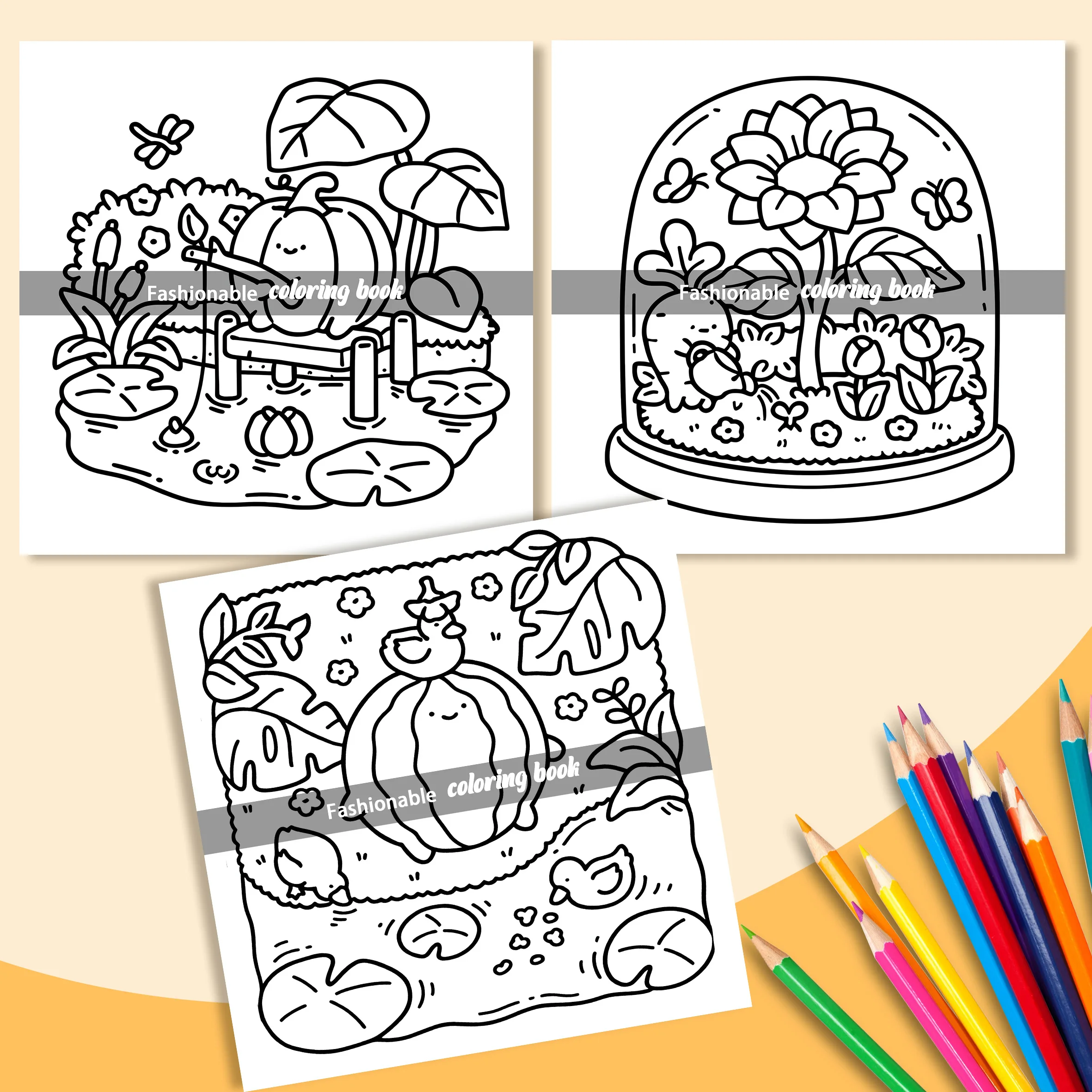 COMFY VEGGIE Bold-easy Patterns Coloring Book for Adults Cute Drawing Book Perfect Gift for Party and Birthday 5