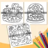 COMFY VEGGIE Bold-easy Patterns Coloring Book for Adults Cute Drawing Book Perfect Gift for Party and Birthday 5