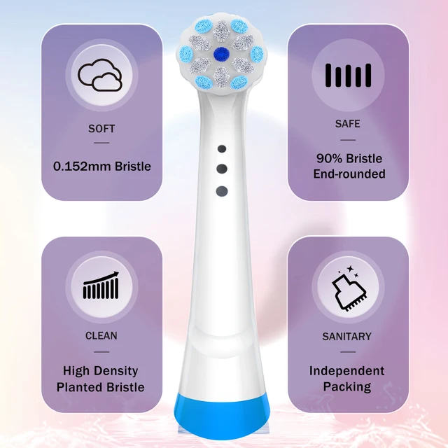 Compatible with Oral-B iO 3/4/5/6/7/8/9/10 Series Ultimate Clean Electric Toothbrush Replacement Brush Heads,4 Pack 6
