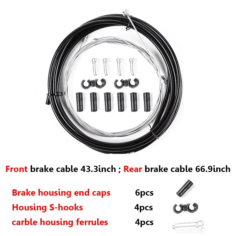 BUCKLOS Bicycle Brake Lever&Cable Set Durable Stainless Steel Brake Cable Universal Road Mountain Bike Lever Cycling Parts