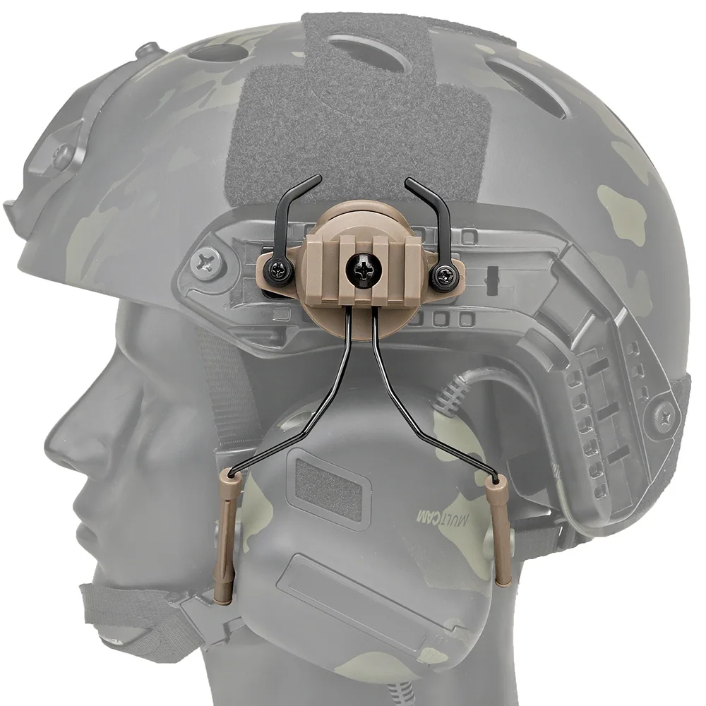 Tactical Headset Mount Quick Helmet Rail Adapter Swivel Mount Airsoft Shooting Ear Muff Accessories Tactical Gear tactical headset,tactical helmet accessories