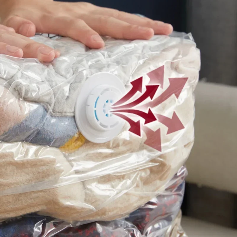 No Need Pump Vacuum Bags Large Plastic Storage Bags for Storing Clothes Blankets Compression Empty Bag Covers Travel Accessories 3