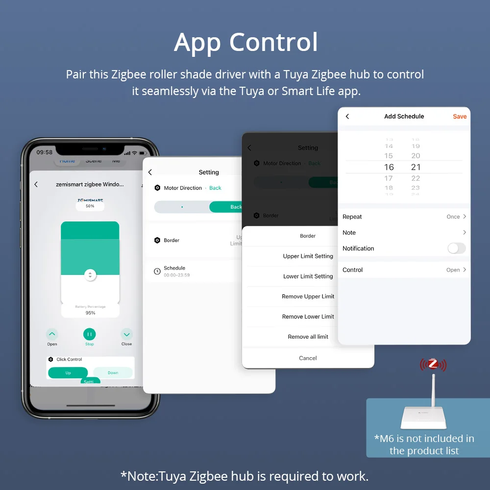 ZigBee 스마트 DIY 전동 체인 롤러 블라인드 드라이버(Tuya Zigbee 허브를 통해 충전식 전기 모터 Alexa Google 홈 음성)