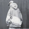 Spring trend functional wind high collar coat loose hooded work jacket Men's clothes Harajuku Hiphop Safari Style outer garment 6
