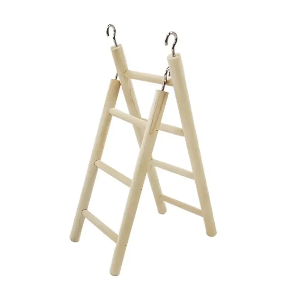1PC Birds Toy Wooden Ladders Swing Scratcher Perch Climbing 3/4/5/6 Ladder Bird Cage Hamsters Parrot Toys Hanging Pet Supplies 5